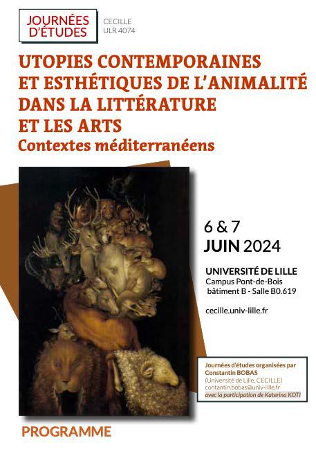 Αφίσα συμποσίου Utopies contemporaines et esthétiques de l’animalité dans la littérature et les arts